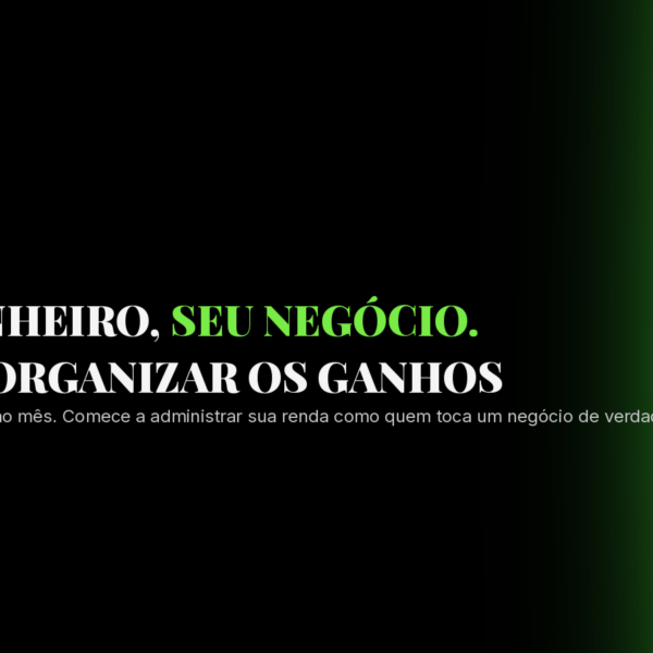 Dinheiro que entra, dinheiro que fica: como tratar seus ganhos como um negócio