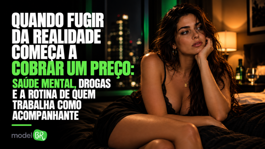 Quando fugir da realidade começa a cobrar um preço: saúde mental, drogas e a rotina de quem trabalha como acompanhante